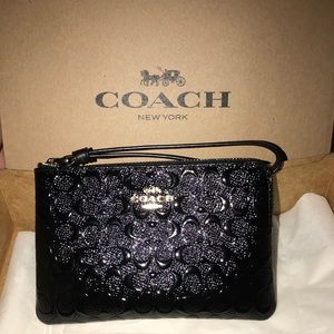 Coach black wristlet NWT